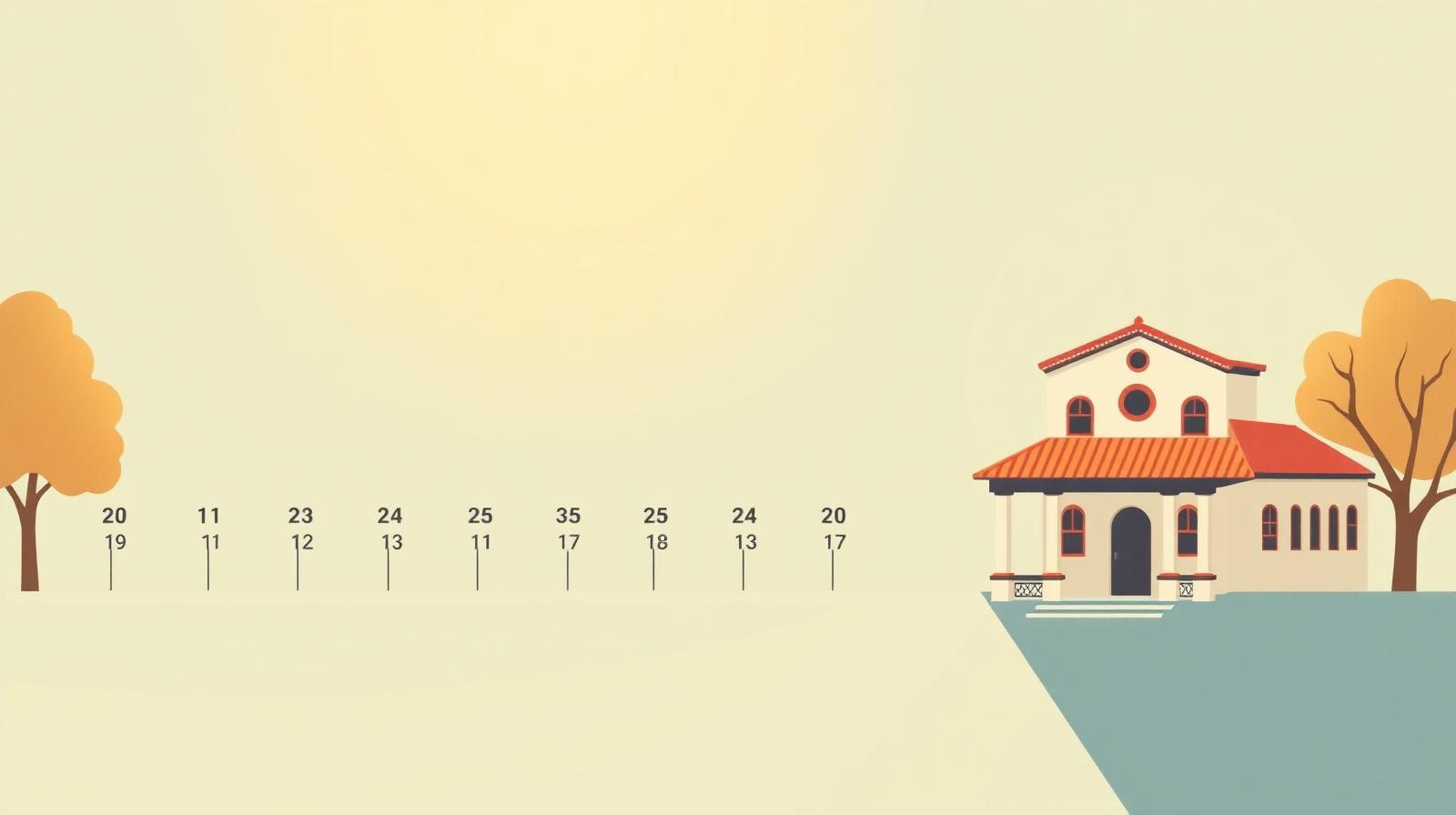 California probate timeline illustration with a Spanish-style courthouse, Santa Clara County probate guide
